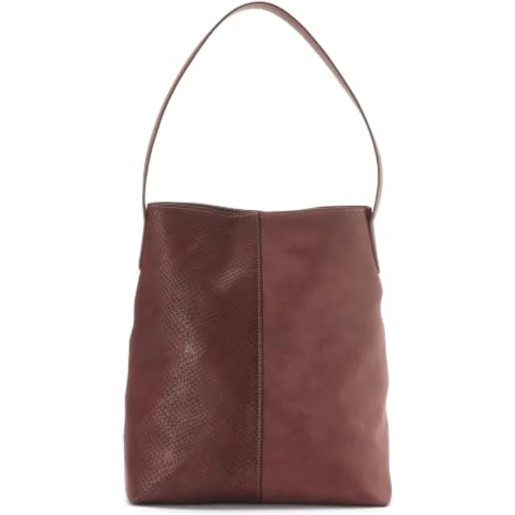 Vivance Shopper Schultertasche (2-tlg), vegane Handtasche mit herausnehmbarer Innentasche und Magnetverschluss, Colourblocking-Design – Bild 1