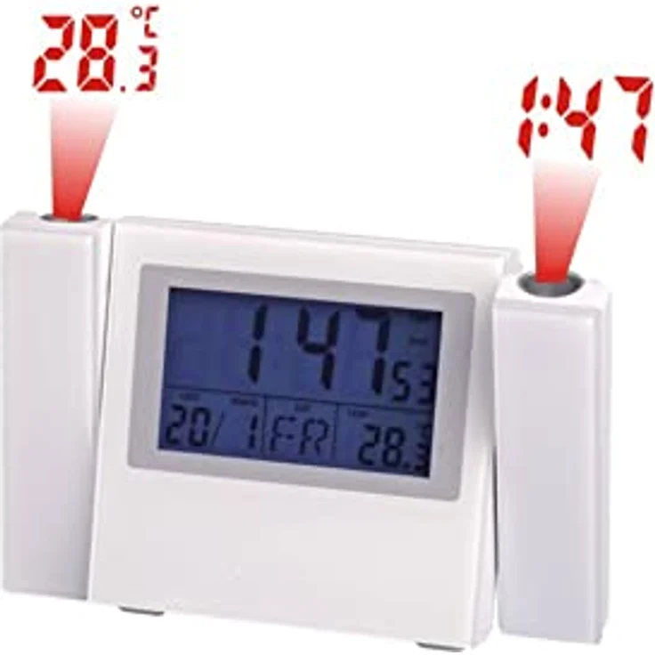 Mebus 42421 Doppel Projektions-Funkwecker mit Alarmfunktion und großem Display – Bild 2