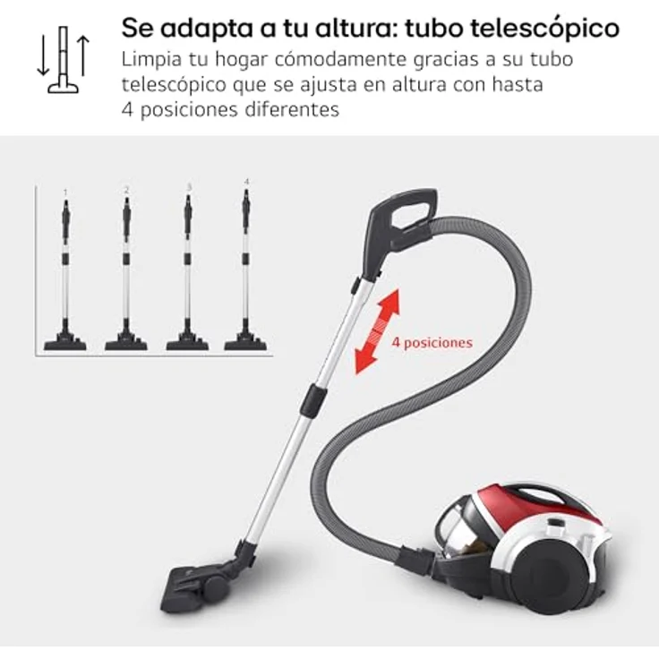 LG VK8506NHAG, Rot Kompressor Staubsauger mit 140W Leistung und Zyklon-Turbo-System – Bild 5