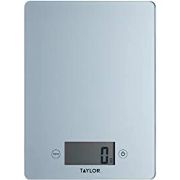 Taylor Pro, Digitale Küchenwaage für Lebensmittel mit Ultraschlankem Design, Kompakte, Professioneller Standard, Tara-Funktion mit Präzisionsgenauigkeit, Zinnglas, Wiegekapazität 5 kg – Bild 2
