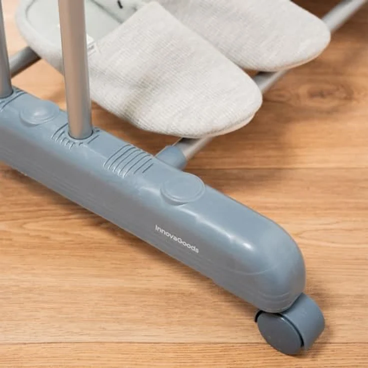 InnovaGoods Vertikaler klappbarer Wäscheständer Dolver, 24 Stangen, tragbar mit 4 drehbaren Rädern und 3 Höhenstufen – Bild 4