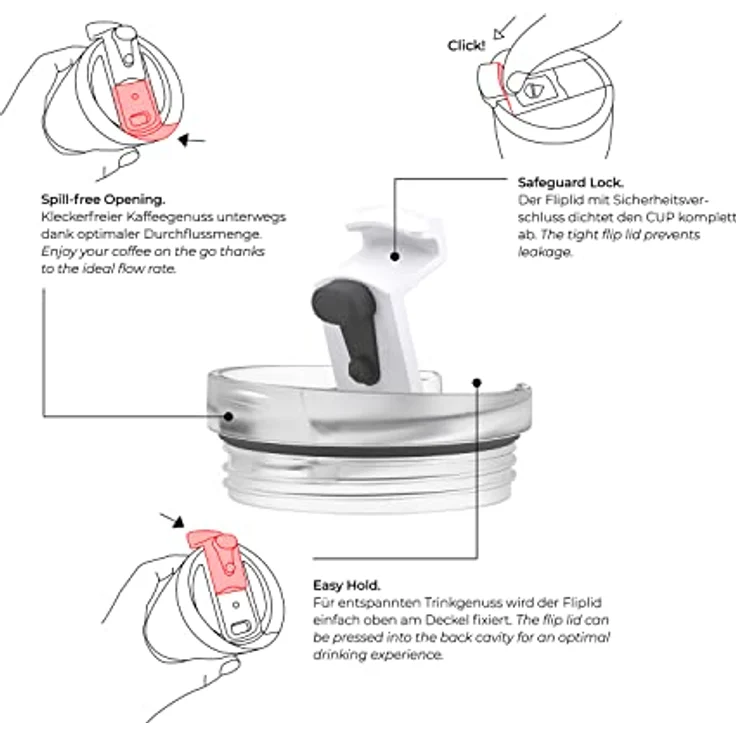 FLSK To-Go Cup 350 ml Weiß – Bild 3