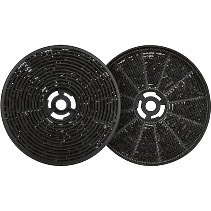 Bomann® Kohlefilter Set KF 575, Aktivkohlefilter im 2er Set für Dunstabzugshauben DU 7612 G, 132 mm Durchmesser, einfache Installation, bessere Raumluft