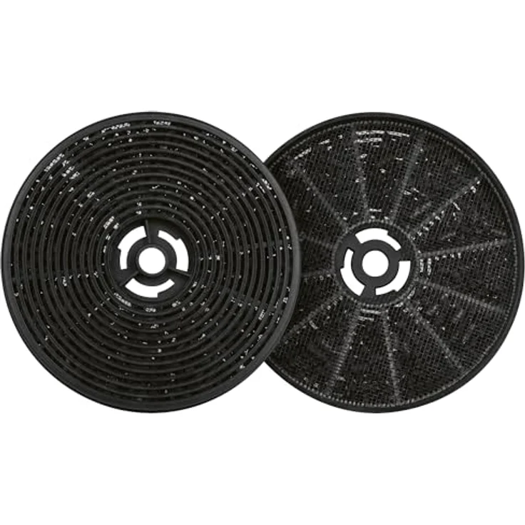 Bomann® Kohlefilter Set KF 575, Aktivkohlefilter im 2er Set für Dunstabzugshauben DU 7612 G, 132 mm Durchmesser, einfache Installation, bessere Raumluft – Bild 1