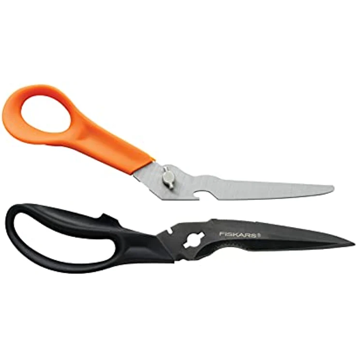 Fiskars Mehrzweckschere mit trennbaren Klingen, Inklusive Schutzhülle mit Scheren-Schärfer, Länge 23 cm, Titaniumbeschichtung, Rostfreier Stahl-Klinge-Kunststoff-Griffe, Schwarz-Orange, Cuts + More, 1000809 – Bild 6