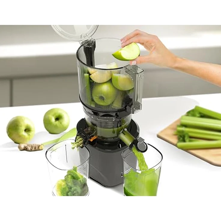 Kuvings | Entsafter AUTO10 | Automatisches Schneiden von Obst und Gemüse | 3L | langsame Rotation | einfache Reinigung | leise (Matt Black) – Bild 2