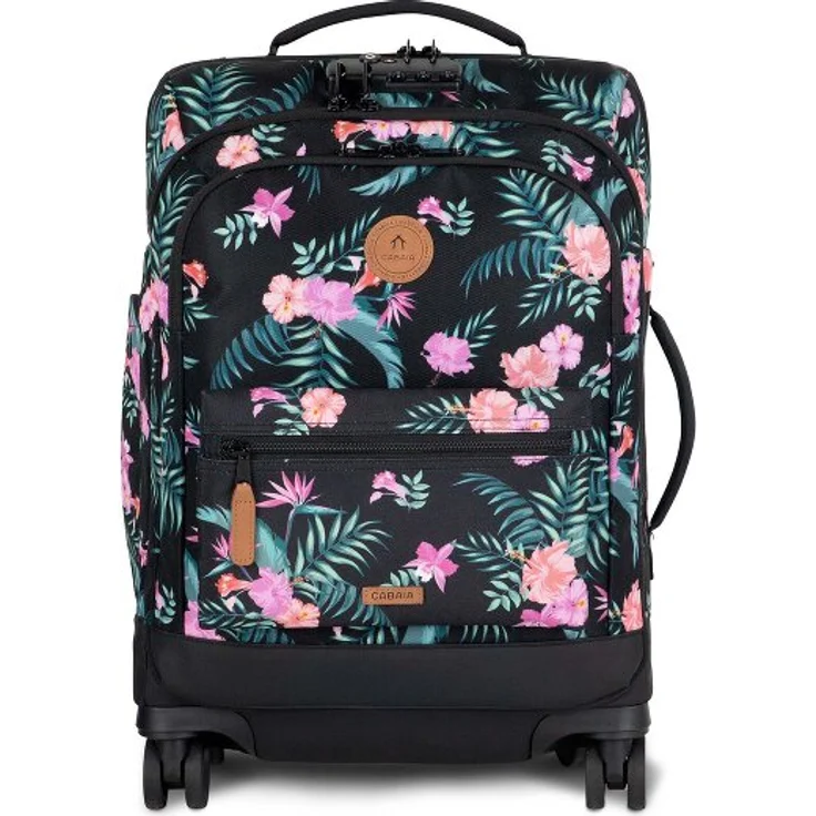 Cabaia Soft Suitcase Small 55 cm, Kabinentrolley mit 4 Rollen und Laptopfach, mehrfarbig, 100% Polyester
