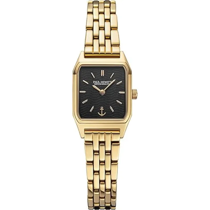 PAUL HEWITT Damen-Uhren Analog Solar One Size Gold, Schwarz 32023195