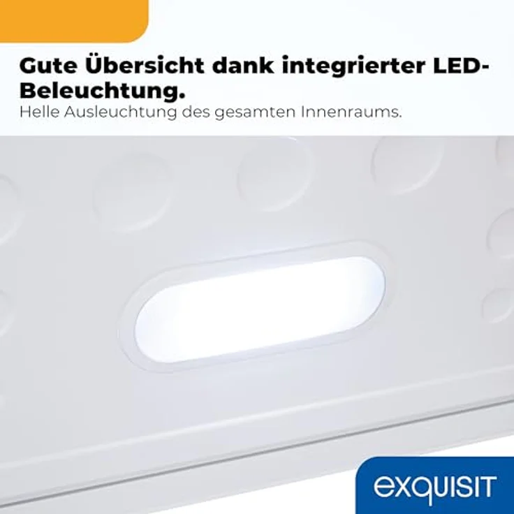 Exquisit GT5201-HE-040E Gefriertruhe, 198 l Nutzinhalt, 41 dB, Schnellgefrieren, LED-Beleuchtung, weiss – Bild 8