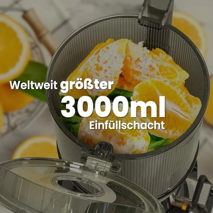 Kuvings AUTO10S Entsafter - Pflegeleichter Slow Juicer mit 3L Fassungsvermögen und 200W Motor ideal für Obst, Gemüse und Smoothies (Matt Dark Red) KHS-2571CE – Bild 2