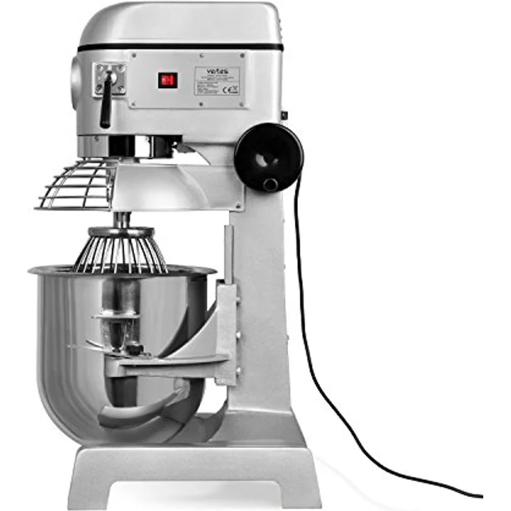VERTES Teigknetmaschine 30L mit Planetenrührwerk, Edelstahl Rührschüssel, 1500 Watt, für Bäckerei und Gastronomie – Bild 3