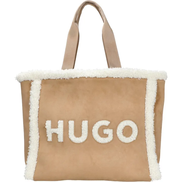 HUGO Shopper Women's Becky SFFur - Shopper 48 cm (1-tlg) Plüsch-Besatz in Blau