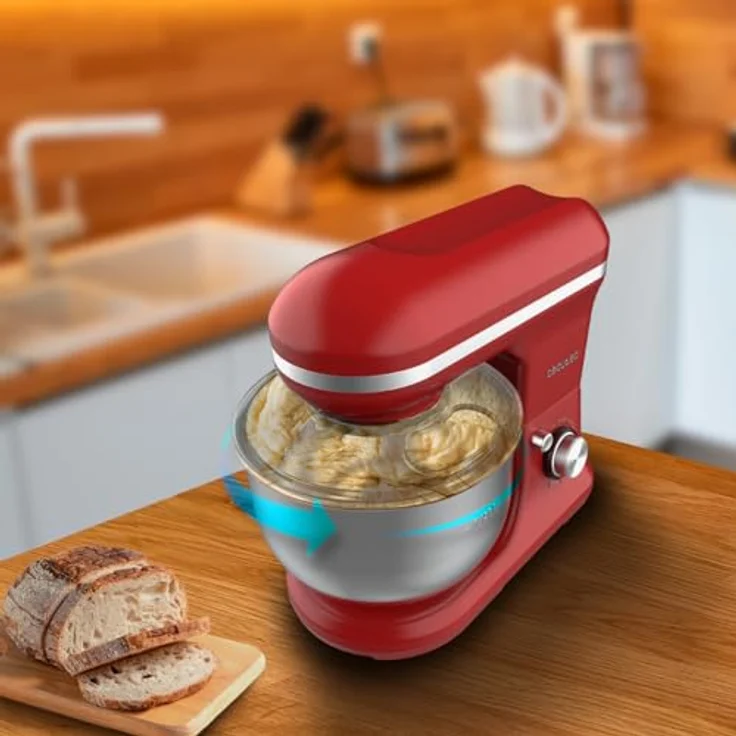 Cecotec Rühr- und Knetmaschine Cecomixer Merengue 5L 1200 Ice-Cream Rot. 1200 W, 5-Liter-Schüssel aus Edelstahl und Zubehör zum Schlagen und Kneten, inklusive Funktion zum Eiscreme machen – Bild 5