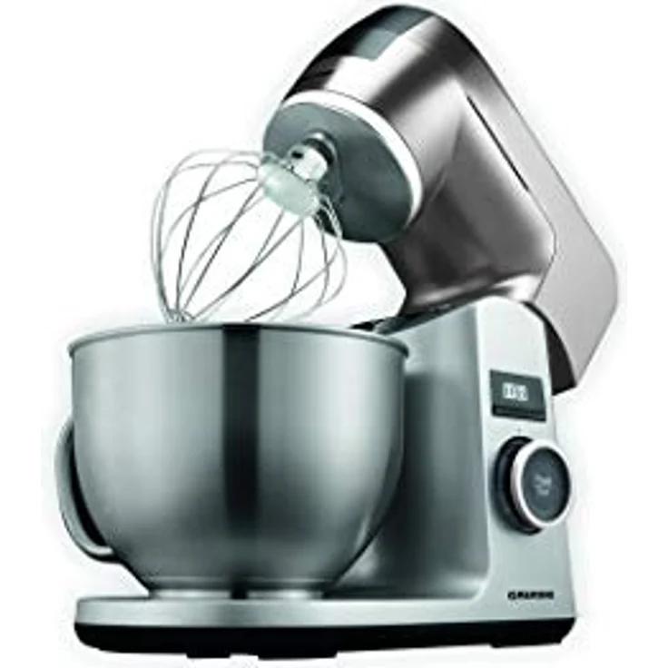 Grundig KMP8650S Küchenmaschine, 1000 W, 4,6 l Edelstahlrührschüssel, Schwarz-Silber – Bild 2