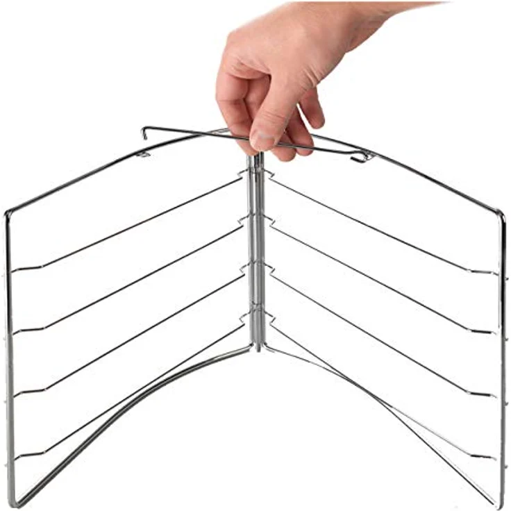 Grizzly Pizzagestell, feststellbare Standhalterung für bis zu 4 runde Pizzableche (28 cm), platzsparend und praktisch, Made in Germany – Bild 1