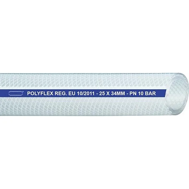 Teguma Druckluftschlauch POLYFLEX, 25m, Innen-Ø 51mm, transparent, lebensmittelbeständig, Betriebsdruck 7,0 bar