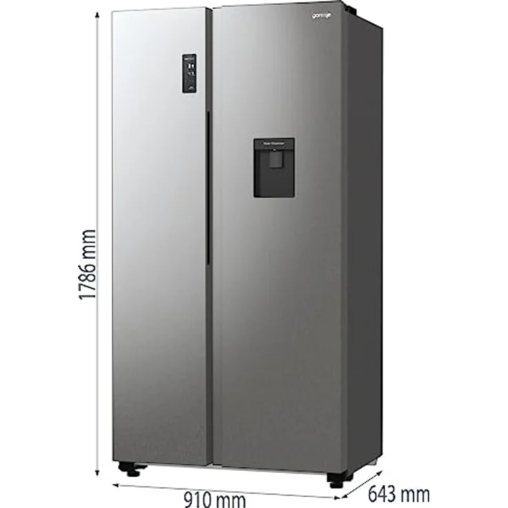 Gorenje NRR 9185 DAXLWD Side by Side Kühl-Gefrierkombination, Made in Europe, EEK D, NoFrostPlus, Inverter-Kompressor, Crisp Zone, ConvertActive Zone, FastFreeze, 178,6 cm, Edelstahl – Bild 2