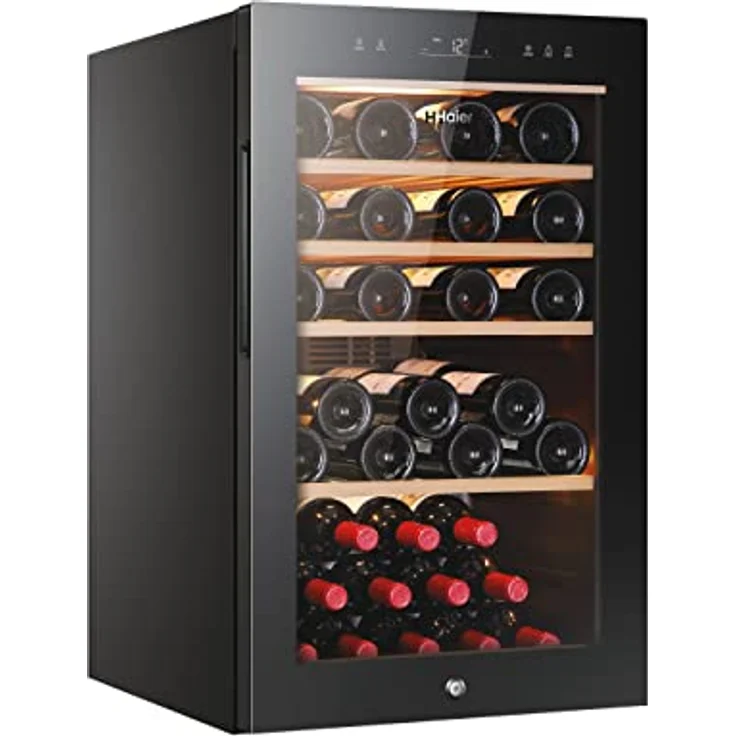 Haier HWS49GA Weinkühlschrank, freistehend, schwarz, 49 Flaschen, Energieklasse F – Bild 3