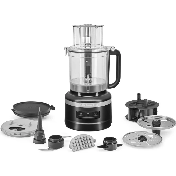 KitchenAid 3,1 L Food Processor 5KFP1319, Universalzerkleinerer mit verstellbarer Schneidscheibe und Edelstahl-Messern, 400 W