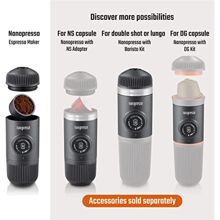 Wacaco Nanopresso tragbare Espressomaschine mit Schutzhülle - Artik Blau – Bild 6