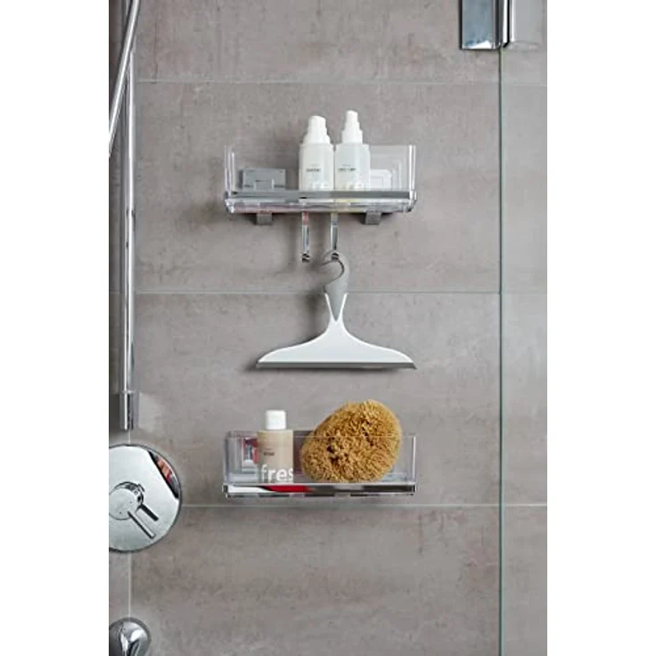 WENKO 21832100 Badezimmerwischer, Duschabzieher, 23 x 17 cm, loano grau – Bild 5