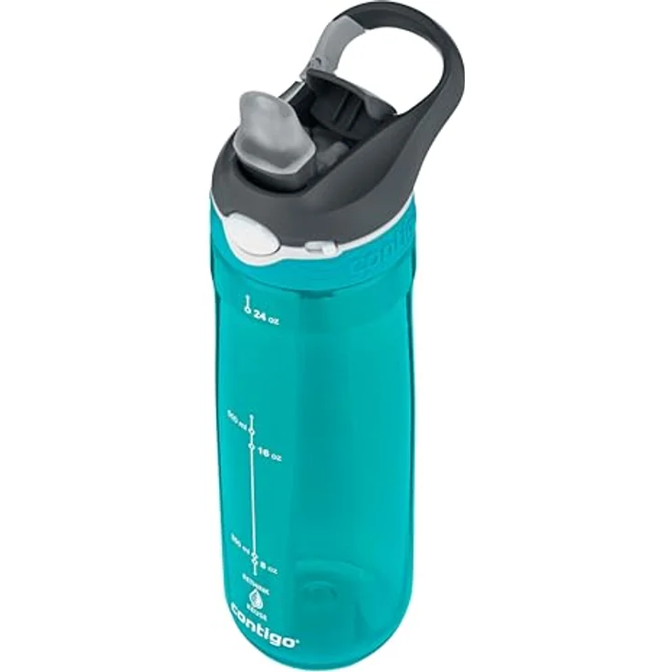CONTIGO Trinkflasche ASHLAND TREN, auslaufsichere 720ml BPA-freie Wasserflasche mit Strohhalm, Scuba blau – Bild 5