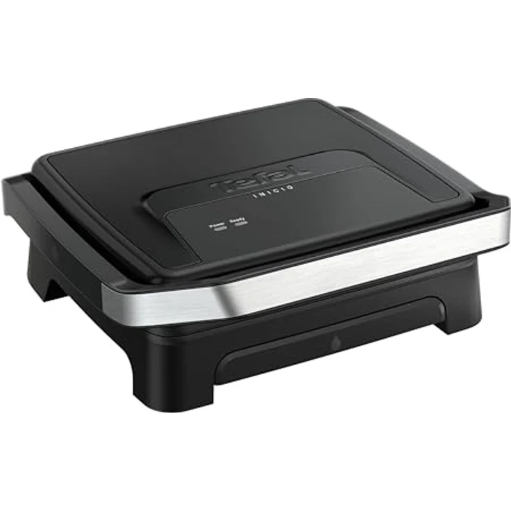 Tefal Inicio Classic 2-in-1 Kontakt- und Paninigrill, 2000 W, Edelstahlgehäuse, Saftauffangschale, Schwarz – Bild 1