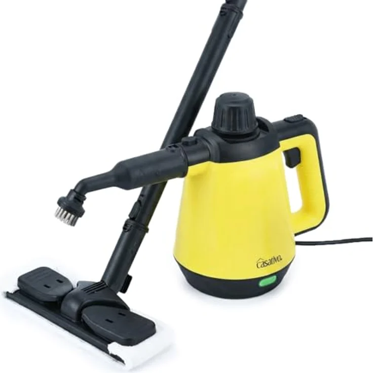 Casativo Premium Dampfreiniger, mobil, 3,5 bar, 1.200W, 16 Zubehörteile, hygienisch ohne Chemie, für Küche, Bad, Möbel und Autos – Bild 6