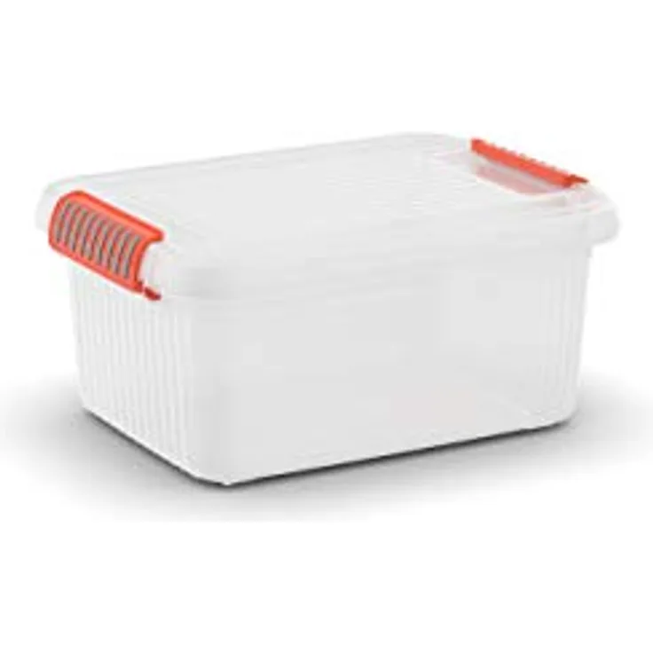 KIS Aufbewahrungsbox K Latch Box 14 Liter in transparent-orange, Plastik, 39x29x18 cm