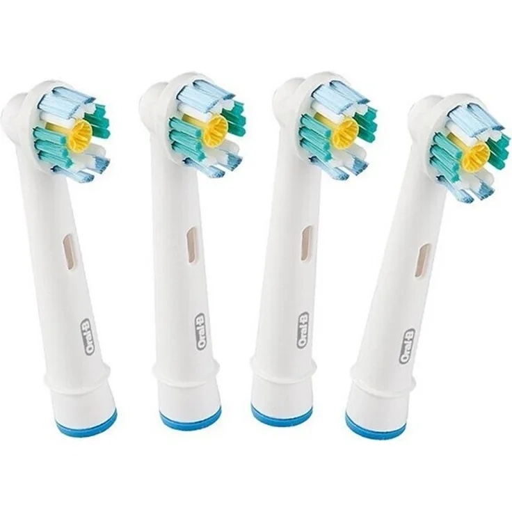 Braun Oral-B 4S EB18 Aufsteckbürsten CleanMaximiser, 4er Pack, Weiß