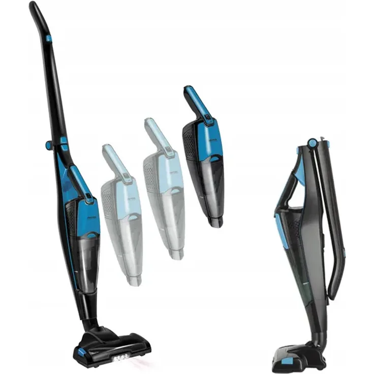 MPM MOD-38/N, Kabelloser 2-in-1 Stand- und Handstaubsauger mit Elektrobürste und LED-Beleuchtung, kompaktes Design, Beutellos