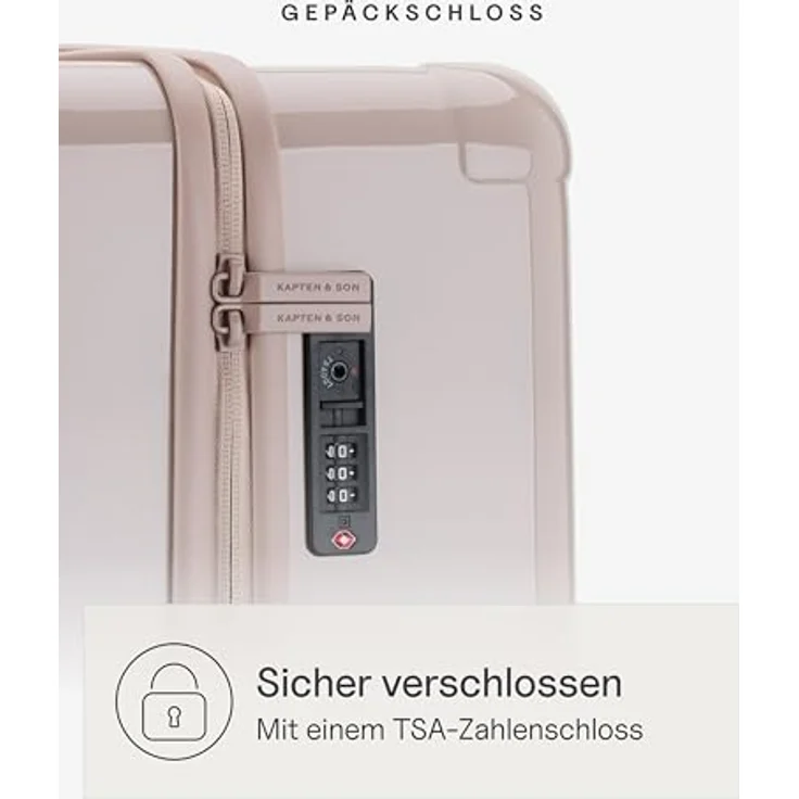 Kapten & Son Heathrow Essential Check-In Koffer Muted Clay, Hartschalenkoffer 82 L mit 360°-Drehrollen und TSA-Gepäckschloss – Bild 5