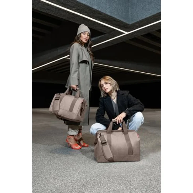 reisenthel allrounder L, Handtasche im Herringbone-Muster, 30 Liter, wasserabweisend, mokka Braun – Bild 6