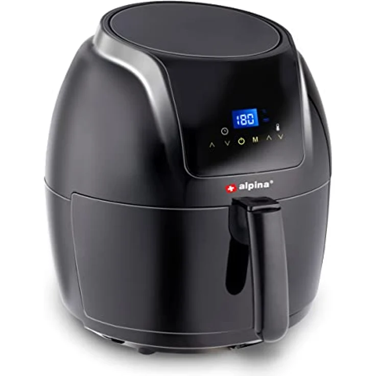 alpina Heißluftfritteuse - 5 Liter - 230V - Airfryer - Digitaler Touchscreen - Huhn, Gemüse, Brot, Muffin - 7-8 Personen – Bild 1