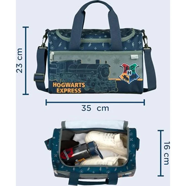 Scooli Harry Potter Sporttasche, Kinder Tasche mit großem Hauptfach, 10,5 Liter Volumen, abnehmbarer Schultergurt, 35 x 23 x 16 cm – Bild 2
