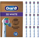 Oral-B Pro 3DWhite Aufsteckbürsten für elektrische Zahnbürste, 12 Stück, aufhellende Zahnreinigung, X-Borsten, Original Zahnbürstenaufsatz für Oral-B Zahnbürsten, briefkastenfähige Verpackung