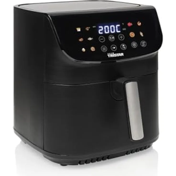 Tristar FR-9073, Heißluftfritteuse mit 9 l Volumen, 1800 W Leistung, 12 Voreinstellungen, LED-Touchscreen, 30 °C - 200 °C, 240 Minuten Timer