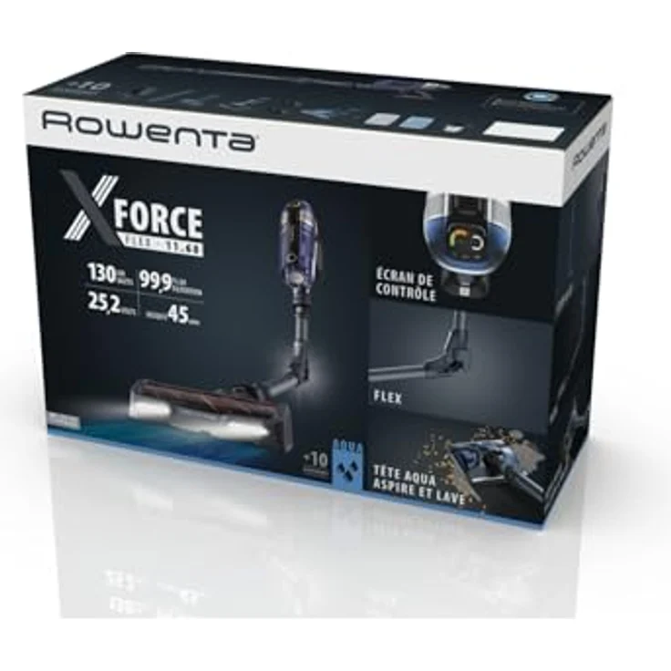 Rowenta RH9898 X-Force Flex 11.60 AQUA, 45 min Akkubetrieb, Akkuwechsel-Option, blau-grau – Bild 9