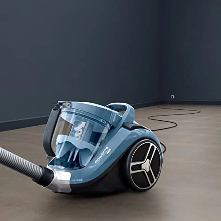 Rowenta RO4B11 Compact Power XXL beutelloser Bodenstaubsauger | 900 Watt | 3-stufiges Filtersystem | XXL Fassungsvermögen | kompakt | 8,80 m Reinigungsradius | Blau – Bild 5