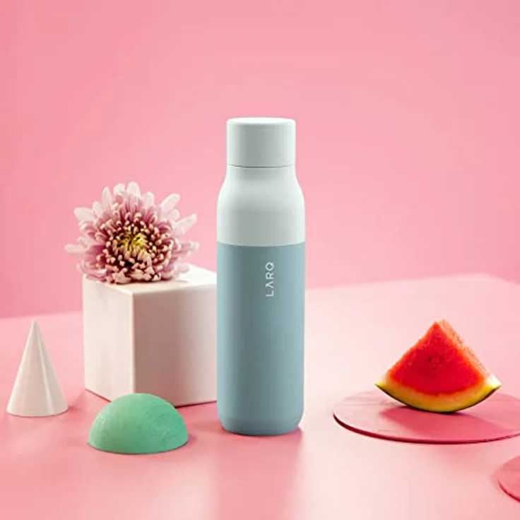 LARQ Bottle Twist Top 500ml - Isolierte Edelstahl-Trinkflasche | Thermoskanne, BPA-frei | Wiederverwendbare Wasserflasche für Camping, Büro und Reisen | Hält Getränke kalt und heiß, Seaside Mint – Bild 3