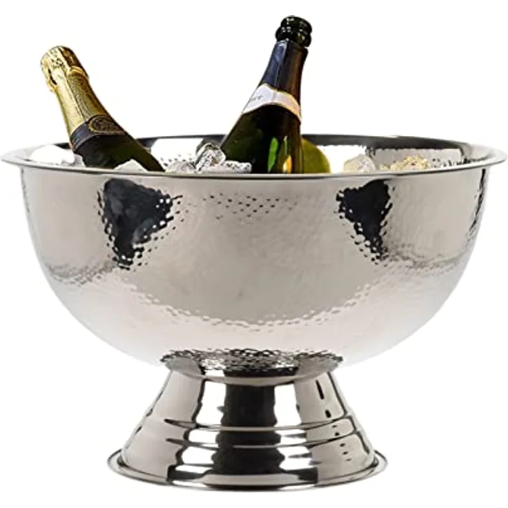 Champagnerschale 39x24 cm gehämmert Edel