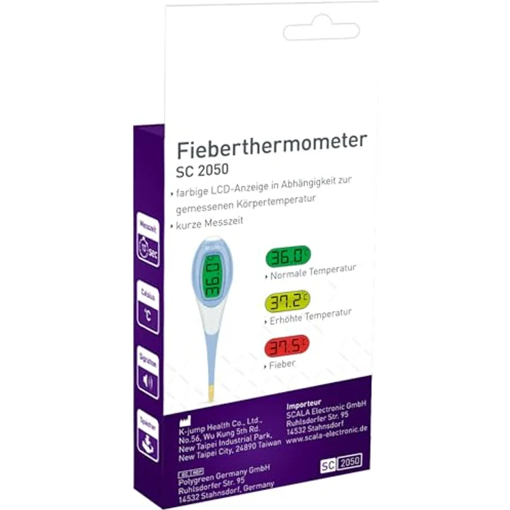 Scala SC2050 Fieberthermometer, für orale, rektale & axillare Messung, zum Messen von erhöhter Körpertemperatur  – Bild 3