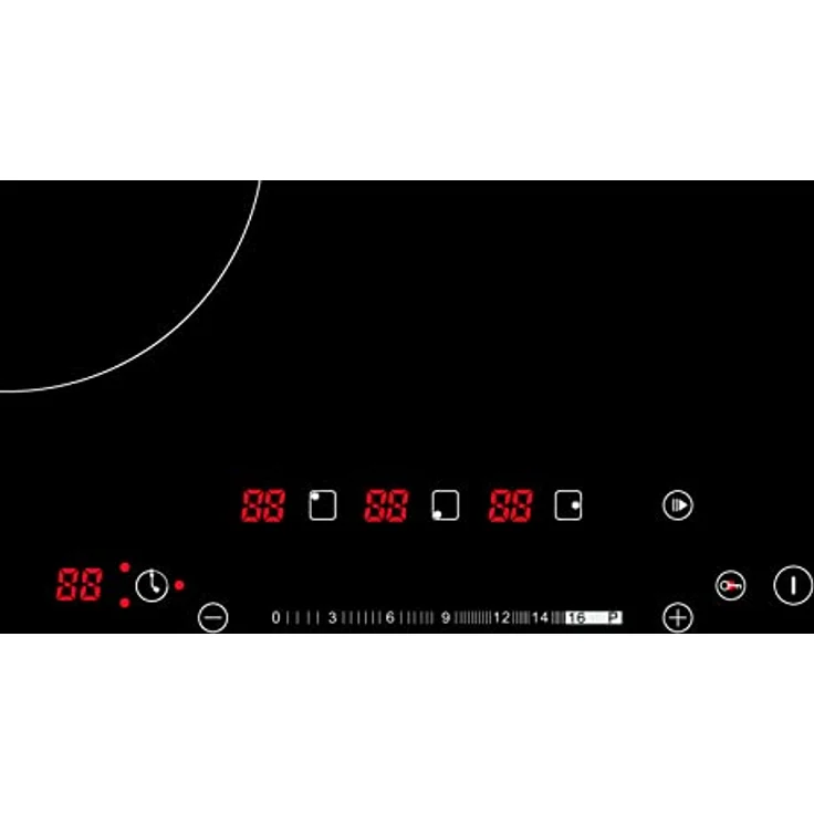 K&H 3 Zonen 45cm SLIDER Control Induktionskochfeld Autark Starkstrom-Kein Stecker Eingebaut 45-IN-5000SL, 5000 Watt Leistungsstark, Magnetisches Kochgeschirr geeignet, Umweltfreundlich, Designiert, Deutscher Qualitätshersteller – Bild 3