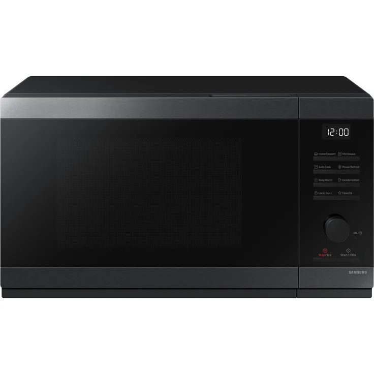 Samsung 32 ℓ Solo-Mikrowelle, 1000 W mit Power Defrost und kratzfestem Innenraum, Schwarz