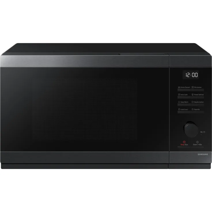 Samsung 32 ℓ Solo-Mikrowelle, 1000 W mit Power Defrost und kratzfestem Innenraum, Schwarz