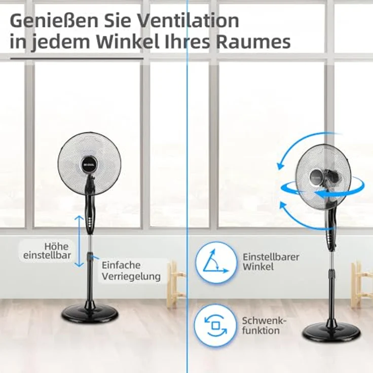 BE COOL BC16SFRC Standventilator 40cm – Bild 6
