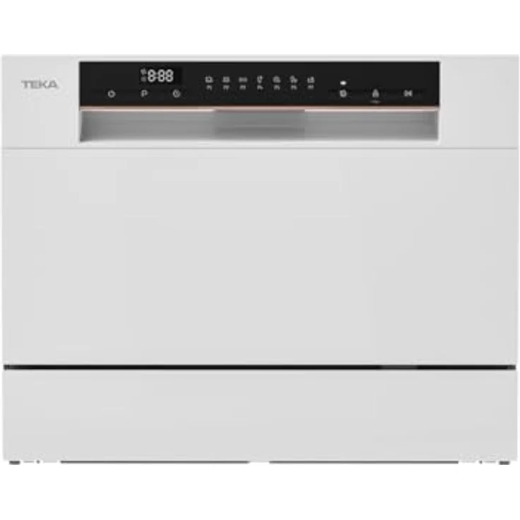 Teka LC 24700 WH, Halb integrierter Geschirrspüler, Kompakt, 6 Maßgedecke, Weiß, 49 dB, 7 Waschprogramme, Aqua Stop – Bild 1