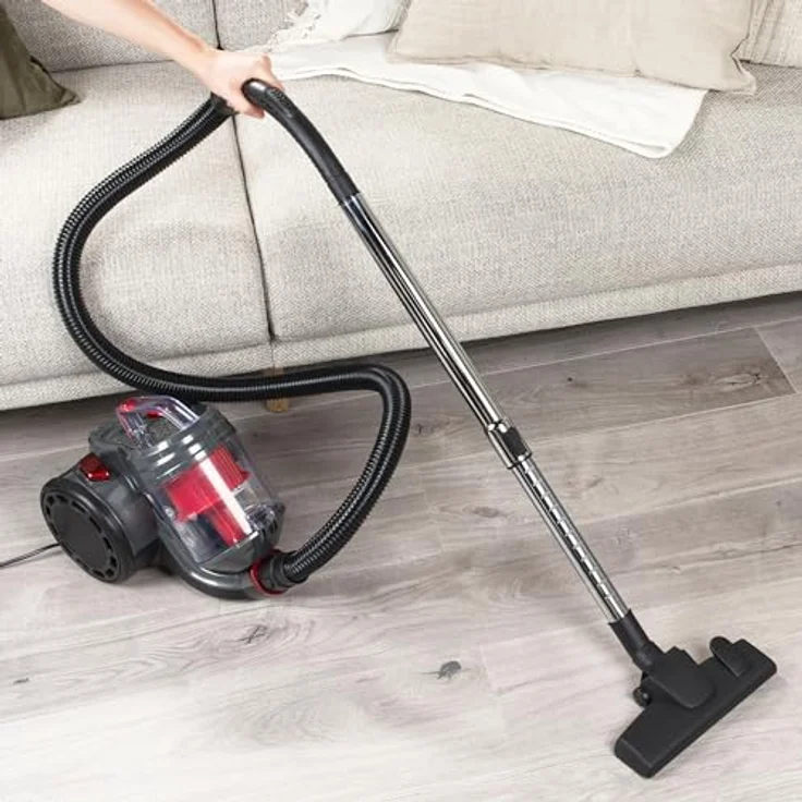 Beldray BEL0700TBVDE kompakter Zylinder-Staubsauger – PET Plus+ beutelloser Vac, leichter Teppichreiniger, Turbo-PET-Bürste, Fugendüse/Bürstenwerkzeuge, 2-l-Behälter, waschbarer HEPA-Filter, 700W, Rot – Bild 5