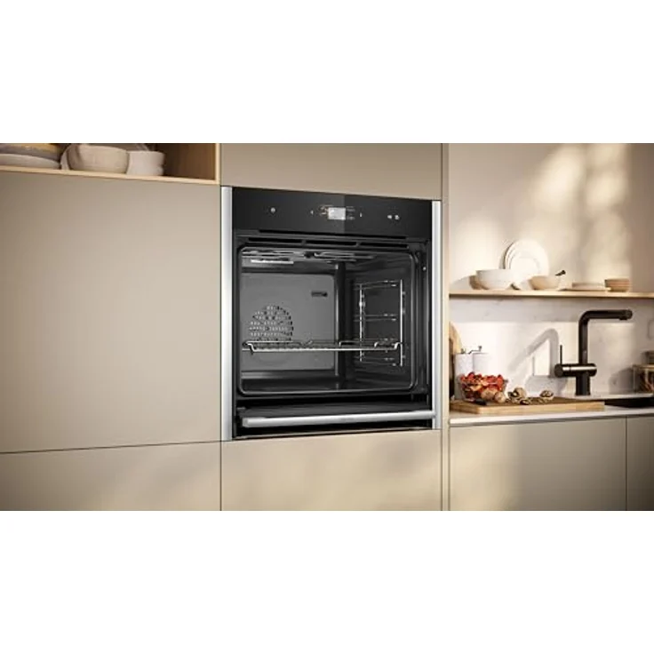 Neff B64FS31N0, N90, FullSteam Slide und Hide Dampfbackofen, 60x60cm, Edelstahl, 4.1 Zoll Full Touch TFT-Farb- und Grafikdisplay, Home Connect, Soft Opening und Soft Close – Bild 3