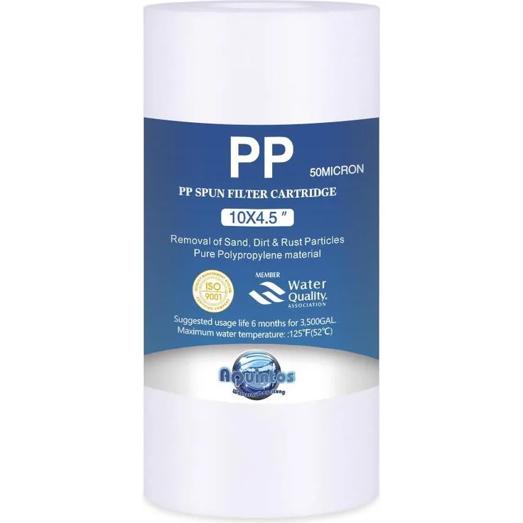 Aquintos Wasseraufbereitung BIG Blue Jumbo Polypropylen Sedimenfilter PP BB10 10 x 4,5 Zoll 50 micron, Grobe Filtration für sauberes Wasser